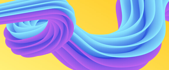 Colorful colourful vector shapes fluid waves gradient banner. 3D vibrant modern graphic design for banner, flyer, card, website or brochure cover