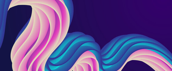 Colorful colourful abstract modern trend wave liquid gradient shape banner. 3D vibrant modern graphic design for banner, flyer, card, website or brochure cover