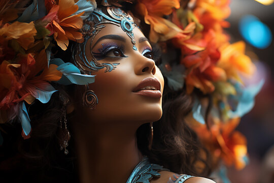 The Novena de Aguinaldos is a traditional Christmas novena observed in many Latin American countries. Young woman portrait