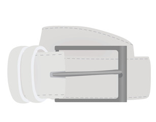White male belt. vector illustration