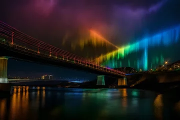 Gordijnen bridge at night © Jaweria