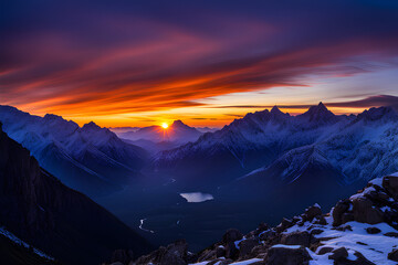 sunset on the Mountain