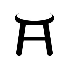 Milking stool icon