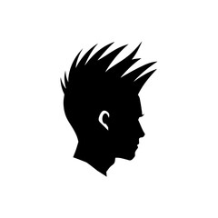 Hair style faux hawk icon