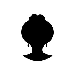 Women hair style bun icon