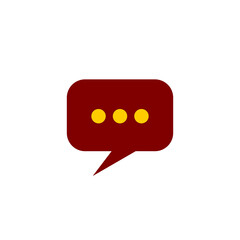 Chat bubble icon isolated on transparent background