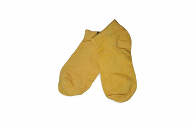 Brown socks isolated on white