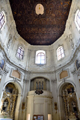 Interior of the Church of Santa Chiara in Baroque style, construction began in 1429 Lecce Italy