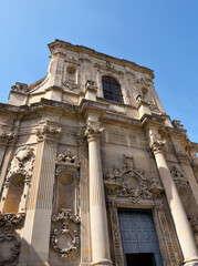 Church of Santa Chiara in Baroque style, construction began in 1429 Lecce Italy
