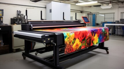 Printer for printing business. sign banner. print machine