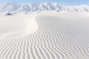 Captivating Pristine Snow Patterns, Evoking Calming Rhythms of Serenity and Tranquility