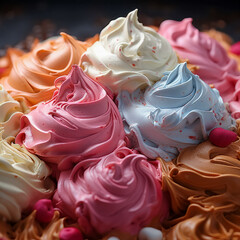 Ice-cream closeup texture photography