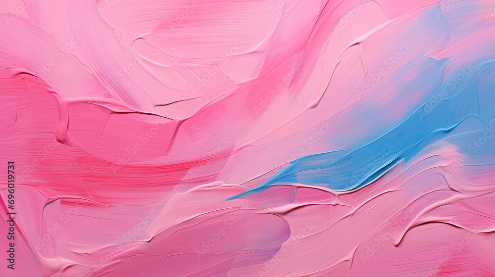 Wall mural Pink abstract oil painting. Generative AI