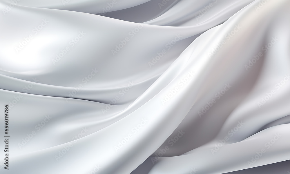 Poster white material background in the style of chrome plated, digital gradient blends, smooth surfaces, l
