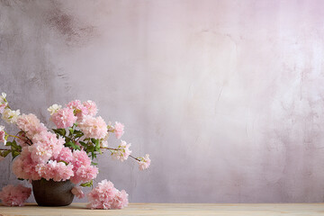 International Women's Day, background with flowers and space for text - obrazy, fototapety, plakaty