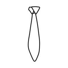Outline style necktie vector 