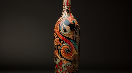 Intricate wine label design, a testament to the artistry found at the Virginia Wine Expo