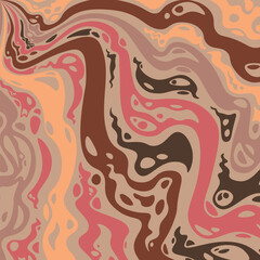 Abstract psychedelic groovy background. Vector.