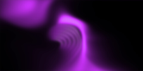 A bright purple flash on a dark background. An abstract wavy illusion with blur and noise. Liquid texture for creative design.