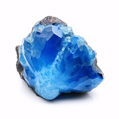 Obraz premium A turquoise precious stone, secluded on a pallid backdrop, of geological origin, is depicted.
