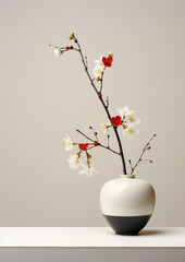 Spring blossom vase nature blooming plant decoration tree white flowers