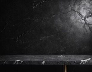 Professional interior design with expensive black marble and granite. Excellent background for presentation and product