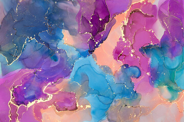 Currents of translucent hues, snaking metallic swirls, and foamy sprays of color shape the...