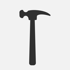 Carpenter hammer icon.  House repair tool. Vector