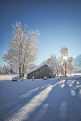 Winterlandschaft mit Bach