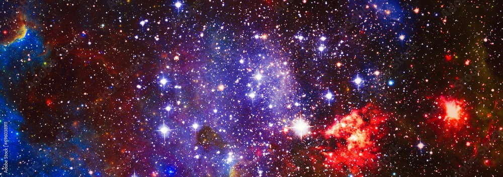 Wall mural nebula and open cluster of stars in the universe. abstract astronomical galaxy. elements of this ima