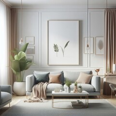 modern living room with sofa, modern and elegant living room with contemporary furniture and decor.