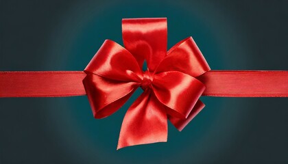 red gift bow with clipping path