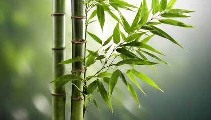 Fototapeta na wymiar bamboo tree with leaves