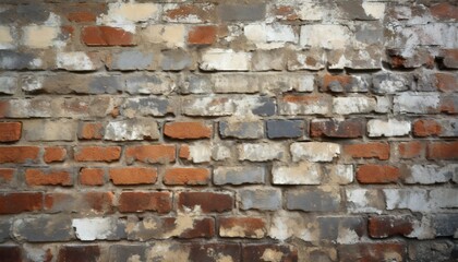 a grungy brick wall with layers of paint