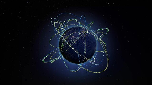 Global Network Data Visualization Over Earth