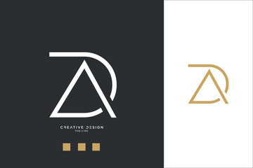 DA or AD Alphabet Letters Logo Monogram - obrazy, fototapety, plakaty