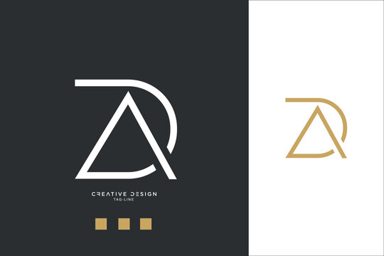 DA or AD Alphabet Letters Logo Monogram