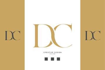 DC or CD Alphabet Letters Logo Monogram Vector