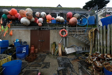 Newquay Cornwall UK 12 20 2023 Active Cellars fishing gear