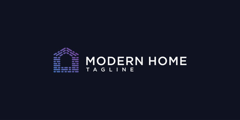 modern home property logo design vector