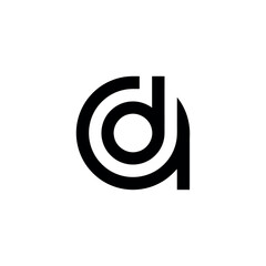 Initial Letter ad Logo Design Template Design vector
