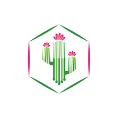 geometric cactus logo