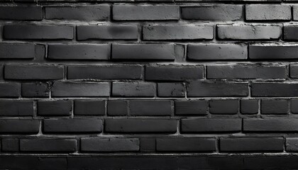vintage black wash brick wall texture for design panoramic background for your text or image
