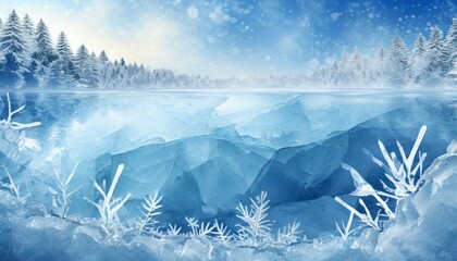 beautiful winter ice wallpaper blue background
