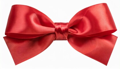 red bow on white background with clipping path full depth of field focus stacking