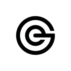 Initial Letter GE Logo Design Template Design vector