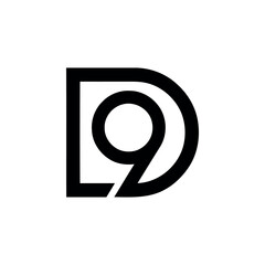 Initial Letter D9 Logo Design Template Design vector