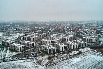 zimowy krajobraz w mieście