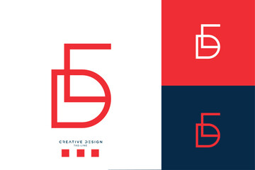 DE or ED Alphabet Letters Logo Monogram - obrazy, fototapety, plakaty