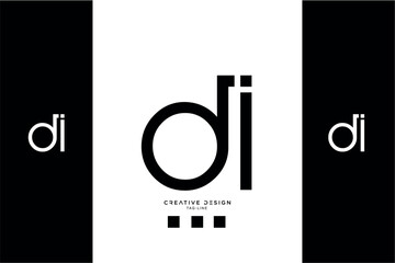 DI or ID Alphabet Letters Logo Monogram